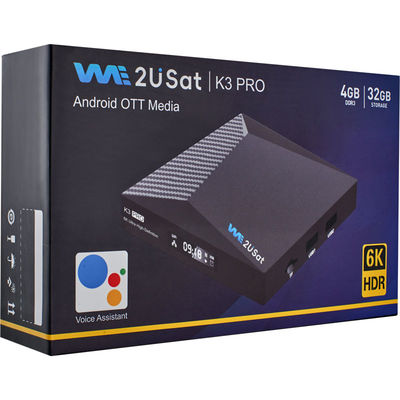 WE2U Sat K3 Pro IPTV Box Android Enjoy Sports OEM Bez opłaty miesięcznej